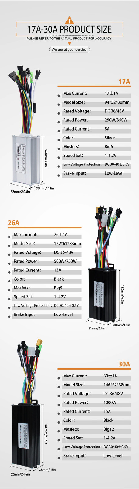 E-Bicycle 36V 48V 26A 30A Three-Mode Sine Wave Controller S866 LCD Display Motor