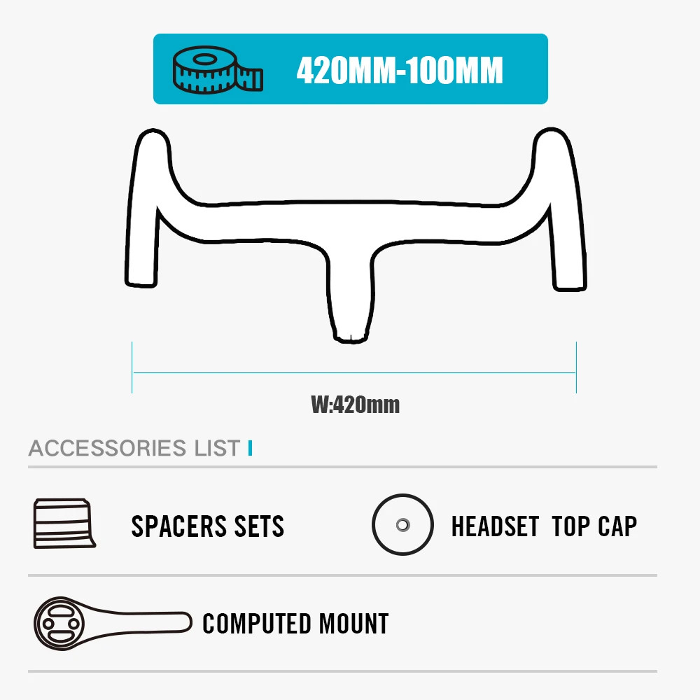 Carbon Road Bike Integrated Handlebar Inner Cable Routine Bent Bar Bicycle Parts