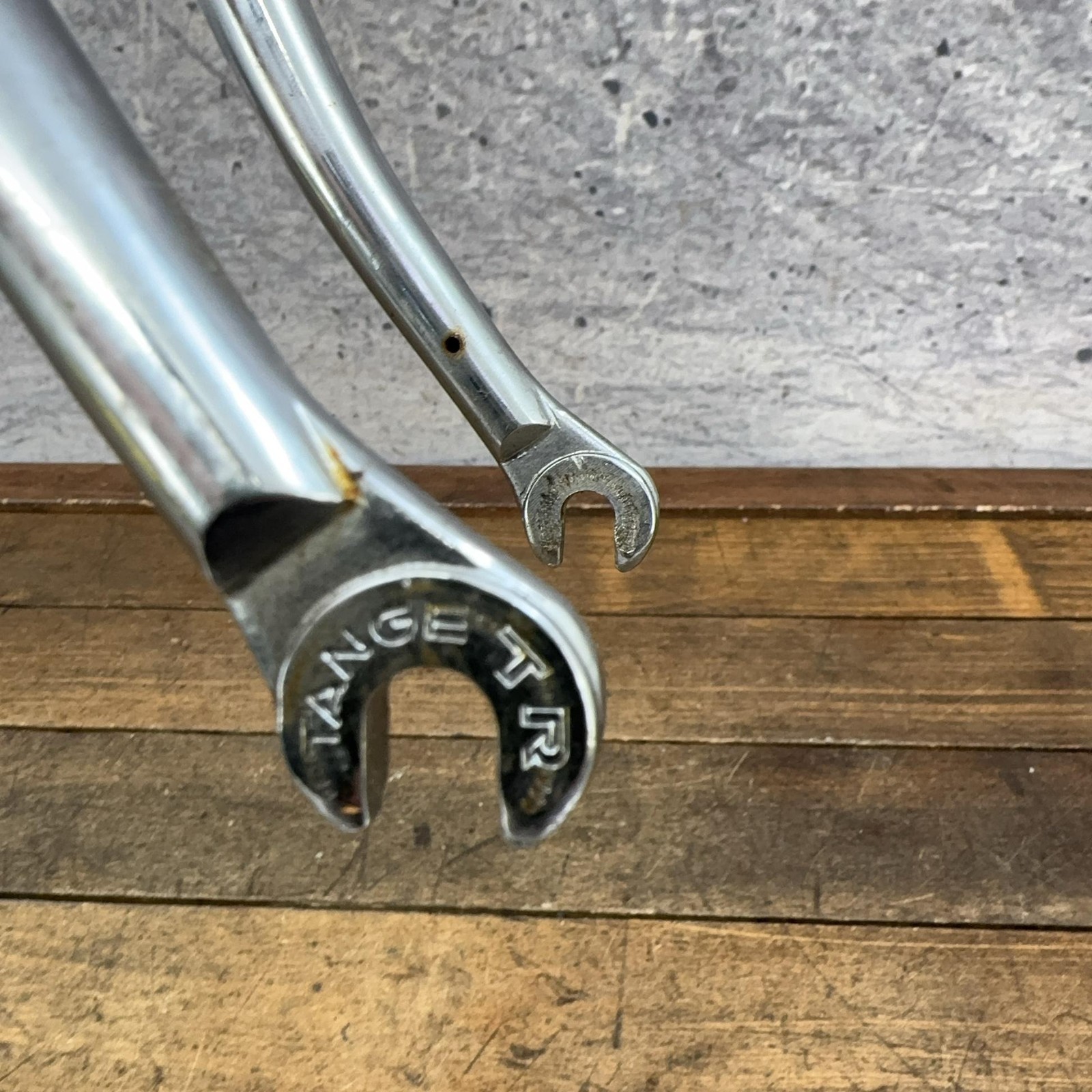 Vintage Tange TR 700c Fork 1 In Threaded Road Lugged Chrome Japan Stee80s