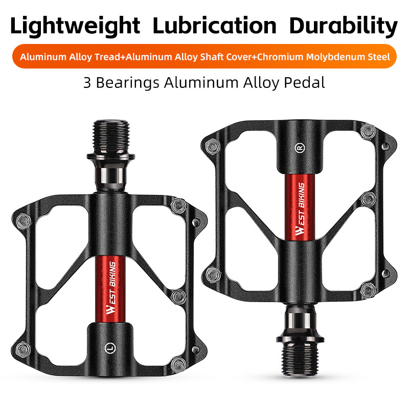 WEST BIKING Ultralight Road Bike Pedals Aluminum 3 Bearings Bicycle Pedals