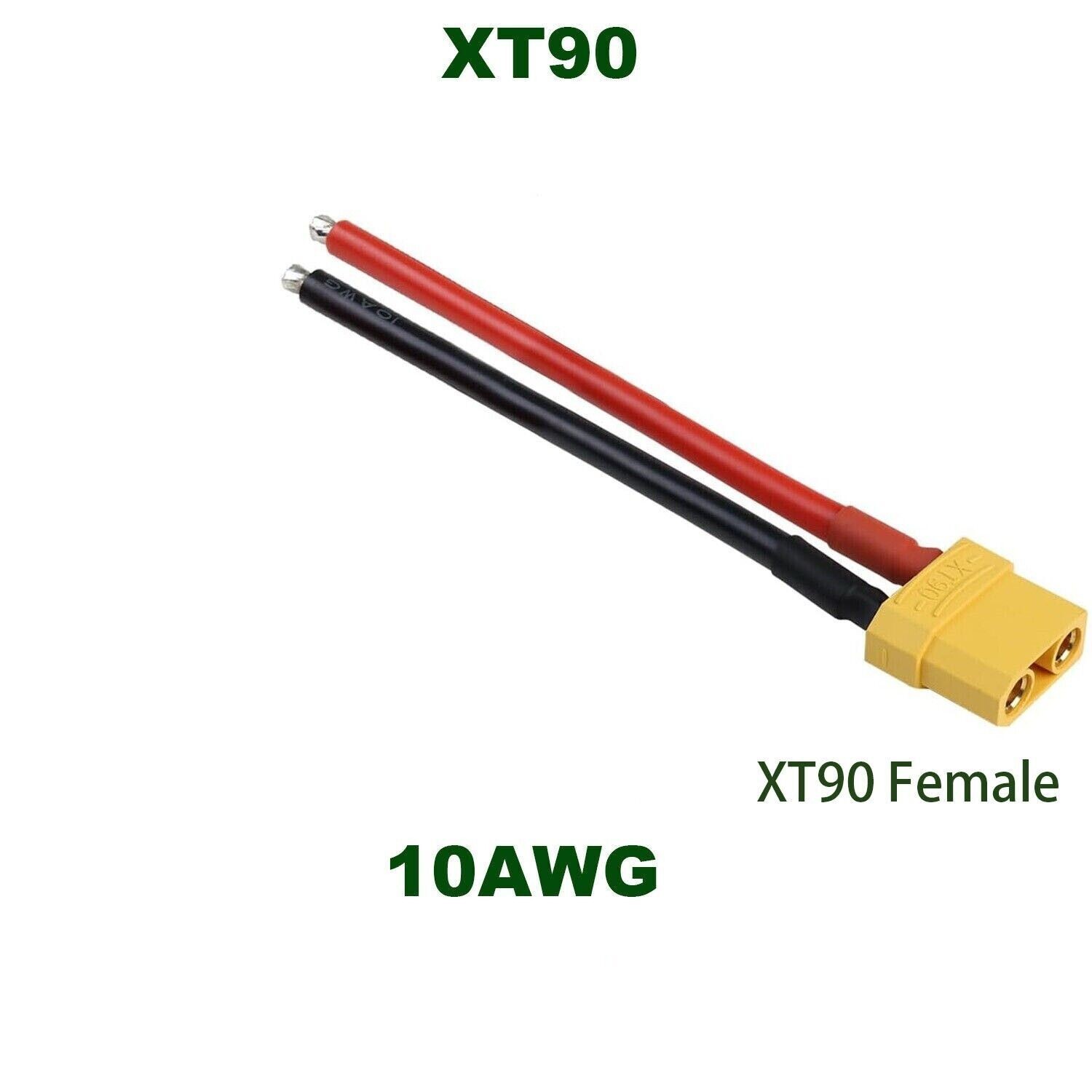 XT90 FEMALE PLugs 10AWG 10cm Cable emergency Power supply battery Ebike Battery