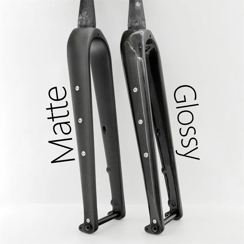 Carbon Fiber Gravel Road Off-road Bike Front Fork 700C Matte 100mm Bicycle Frok