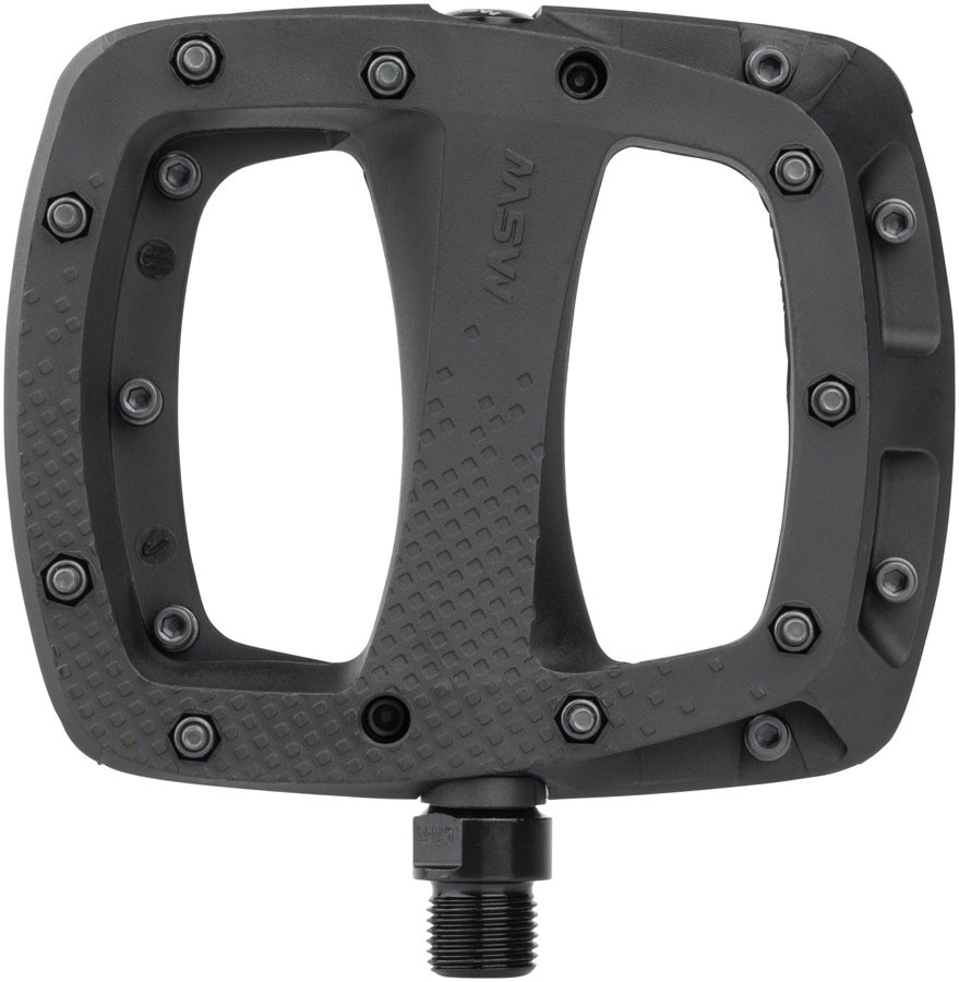 MSW Thump Pedals with Replaceable Pins – Platform, Composite, 9/16″, Black