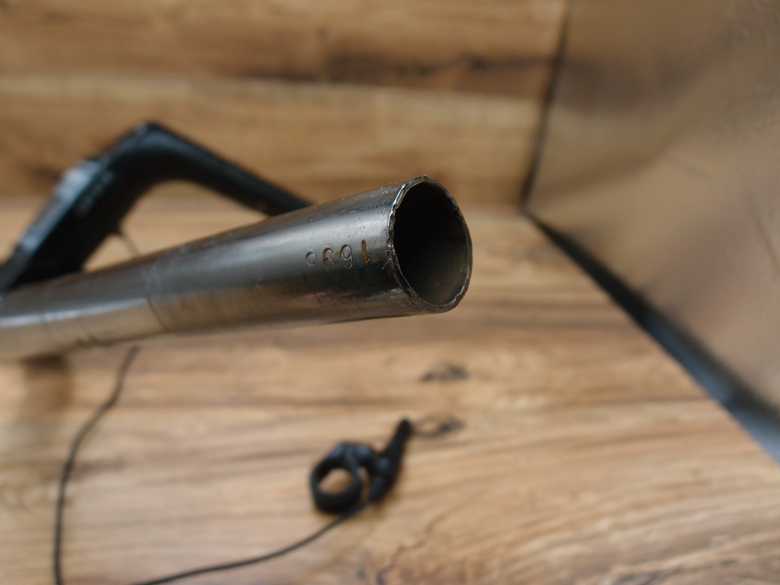steel riser handlebar Schauff + quill stem CATEYE 25.4 mm for road bike touring
