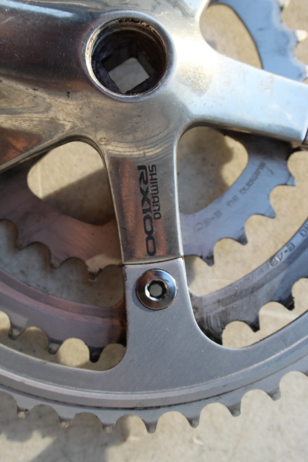 SHIMANO RX100 8 SPEED 170 MM 52/42/30 TOOTH SQUARE TAPER CRANKSET FC-A550