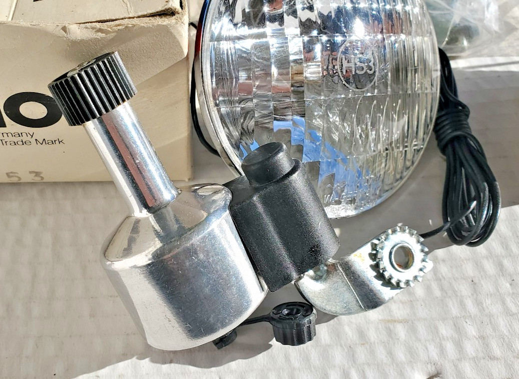 NOS Union Dynamo Generator Head Tail Light Set Bicycle Vtg Schwinn Puegeot Fuji