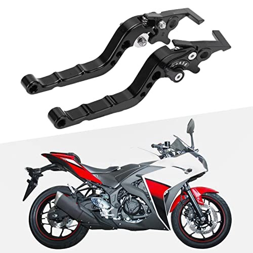 2Pcs Front Brake Lever, Universal CNC Aluminum Alloy Motorcycle Clutch Black
