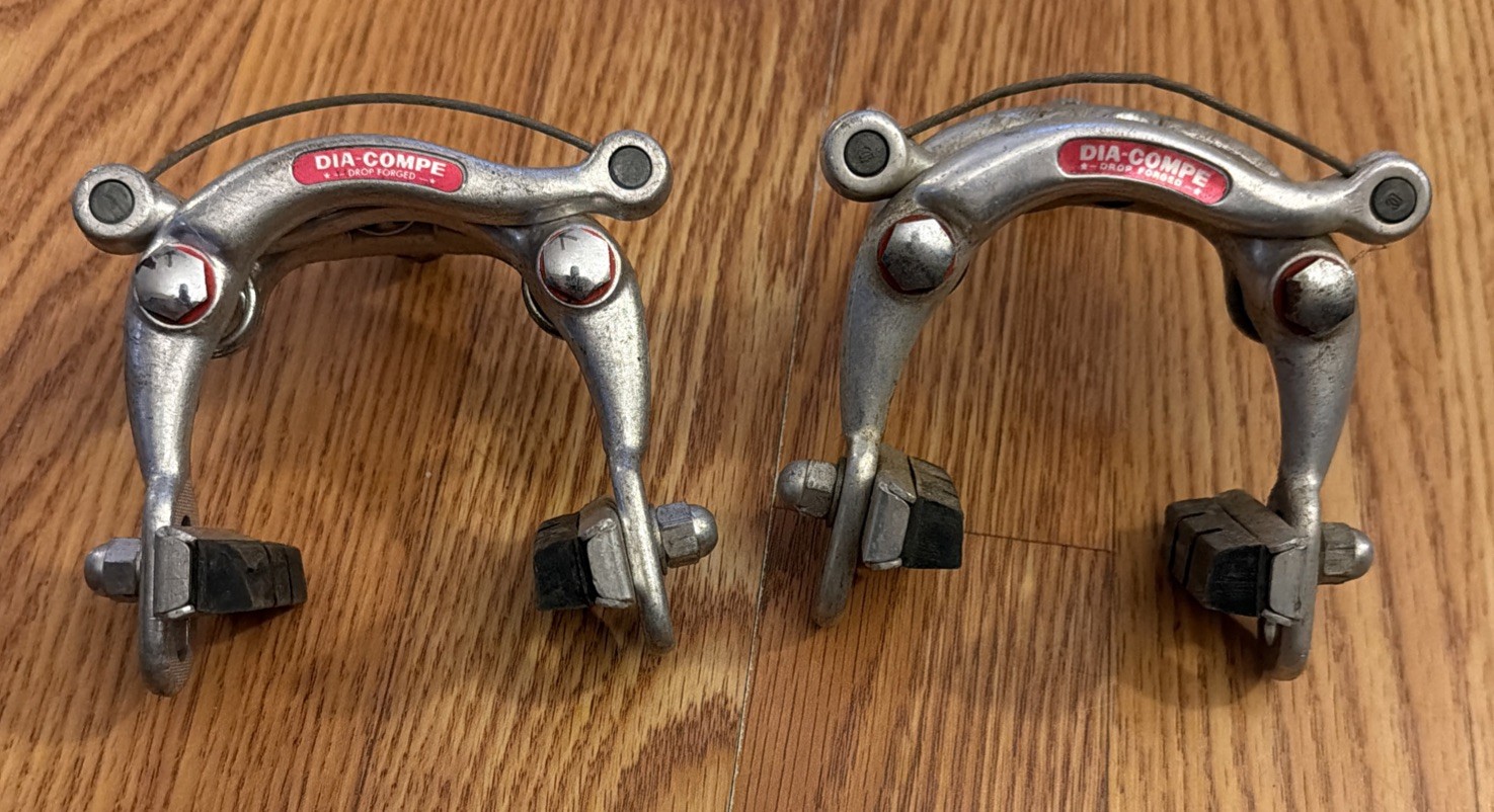 Dia Compe Road Bicycle Brake Calipers Center Pull Old Vintage Bike