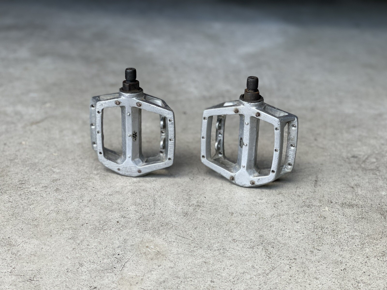 Vintage DK BMX Pedals – Aluminum Flats – Platforms – Mtb Bmx Klunker 1/2”