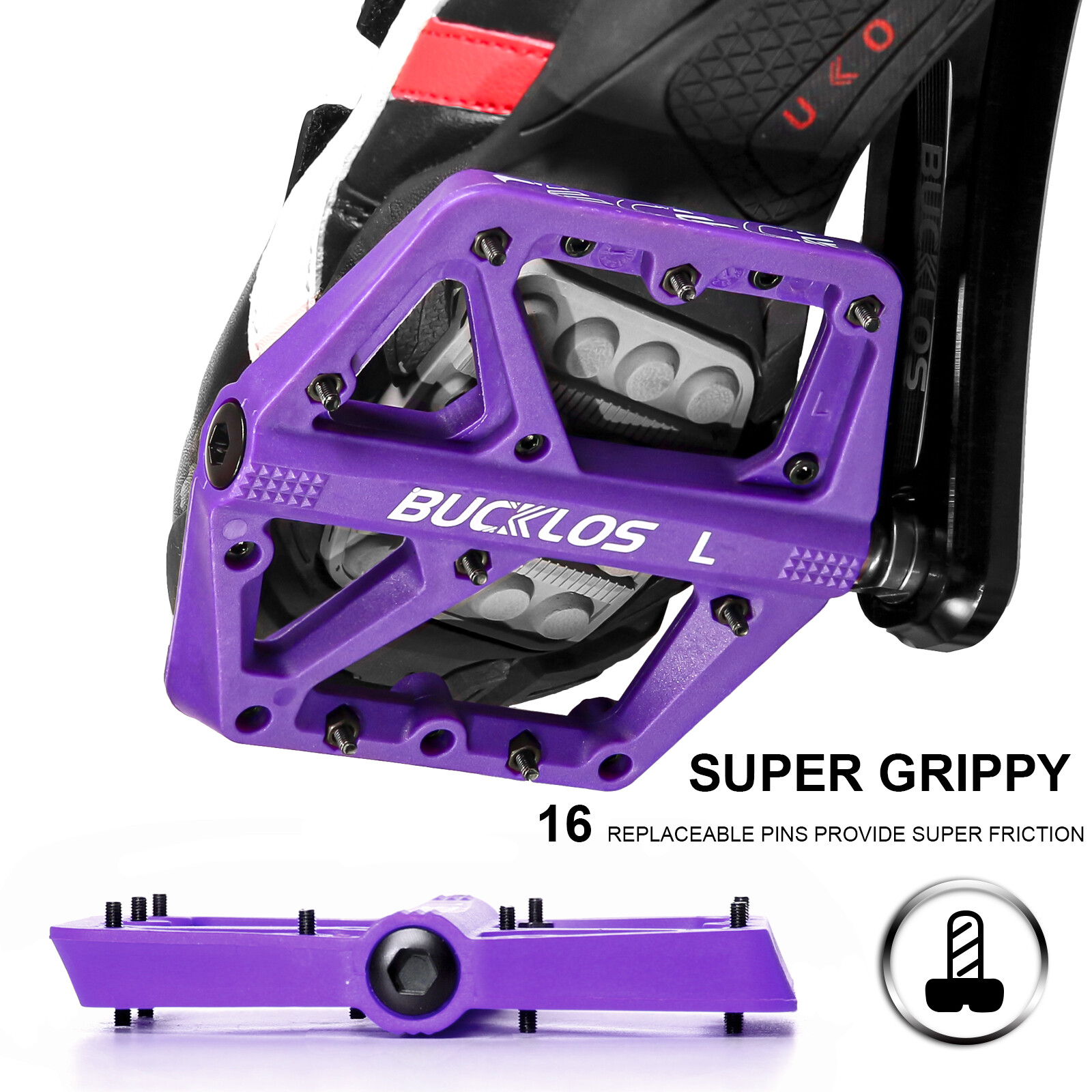 MTB Platform Pedals Bicycle Bearing Pedal Road/Mountain Bike Flat Pedal 9/16″ US