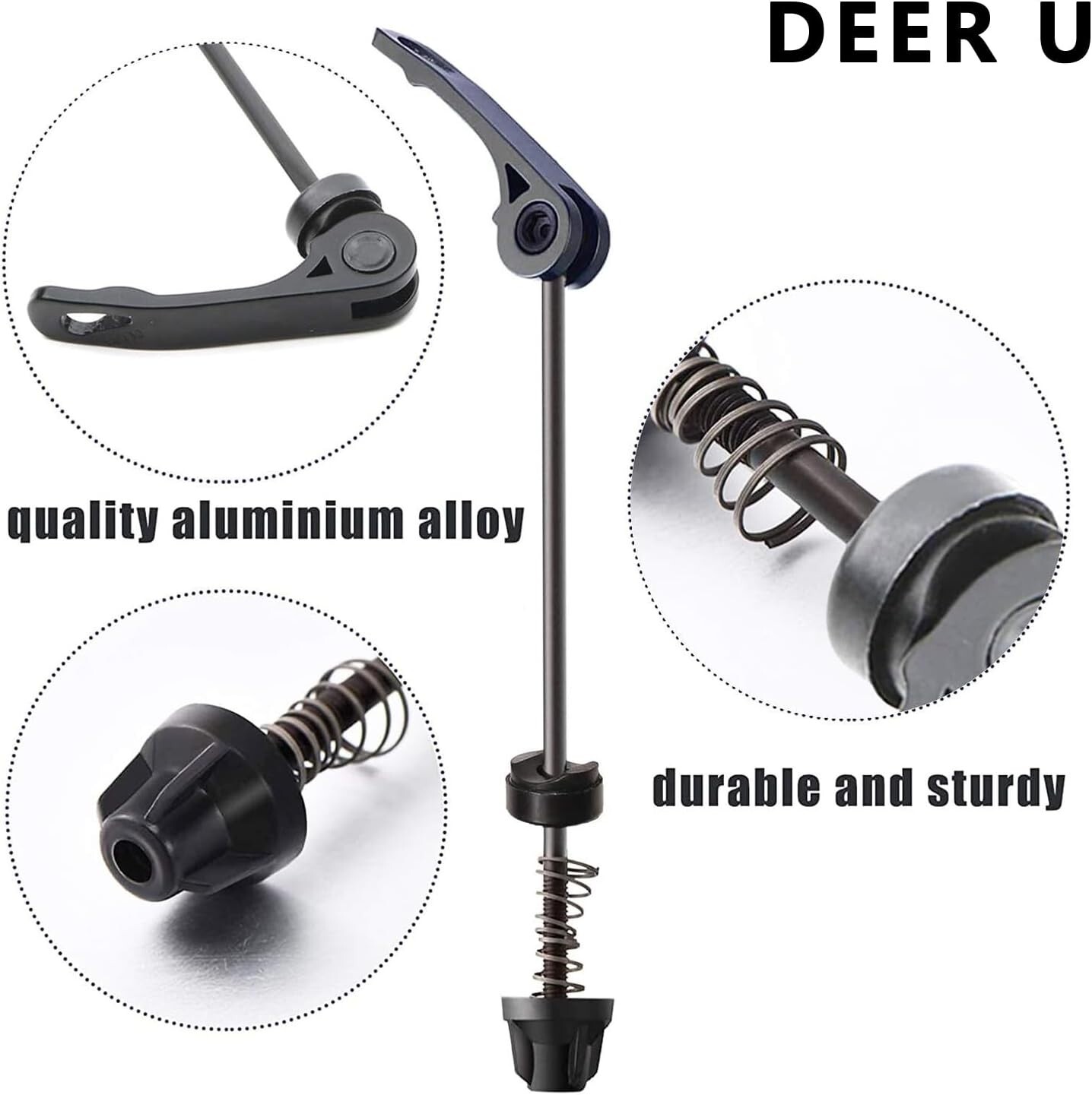 Road Mountain Bicycle MTB Wheel Hub Front and Rear Skewers Quick Release Clip…