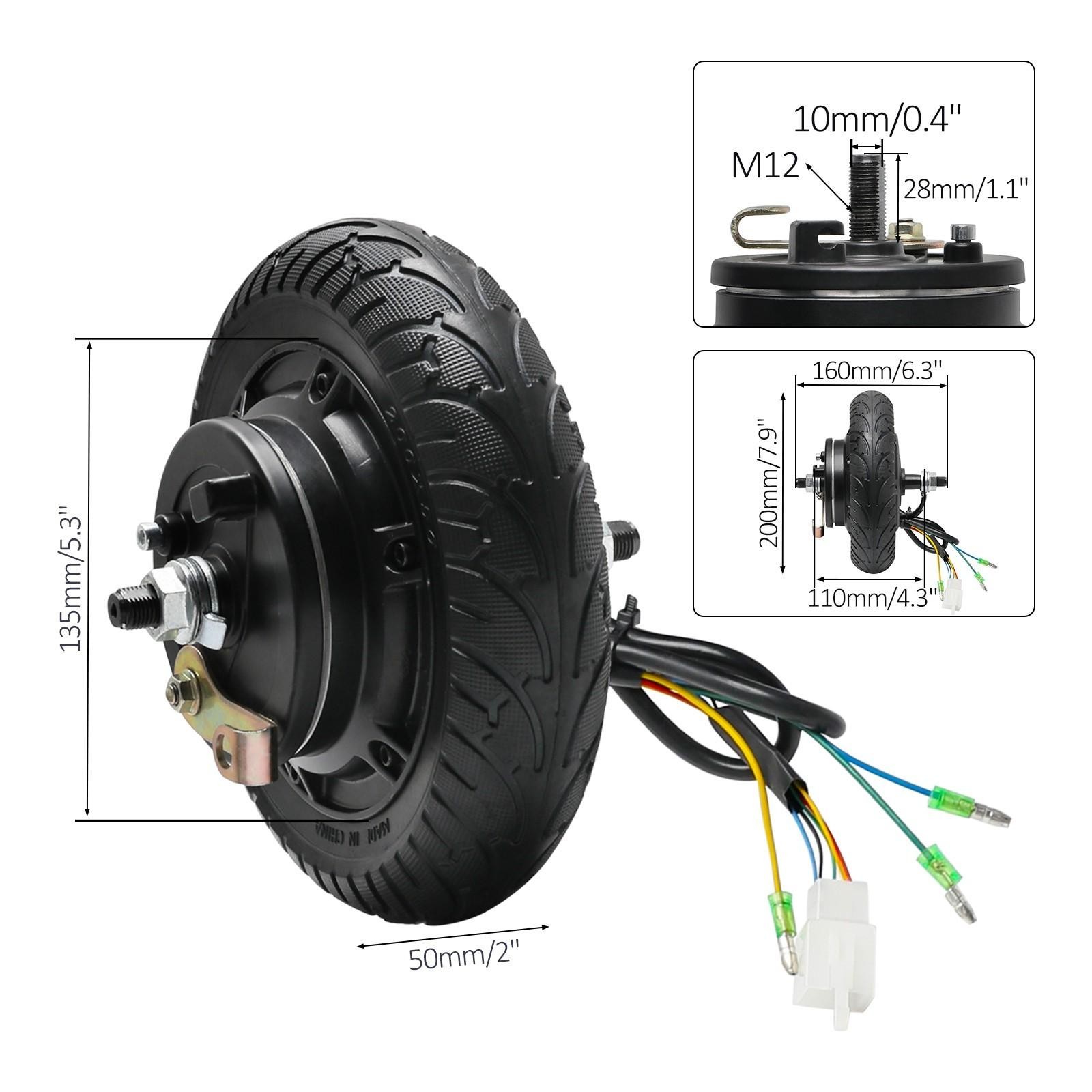 Electric Bike Hub Motor Kit 24V 350W Brushless Motor 8″Wheel Wheelbarrow Scooter
