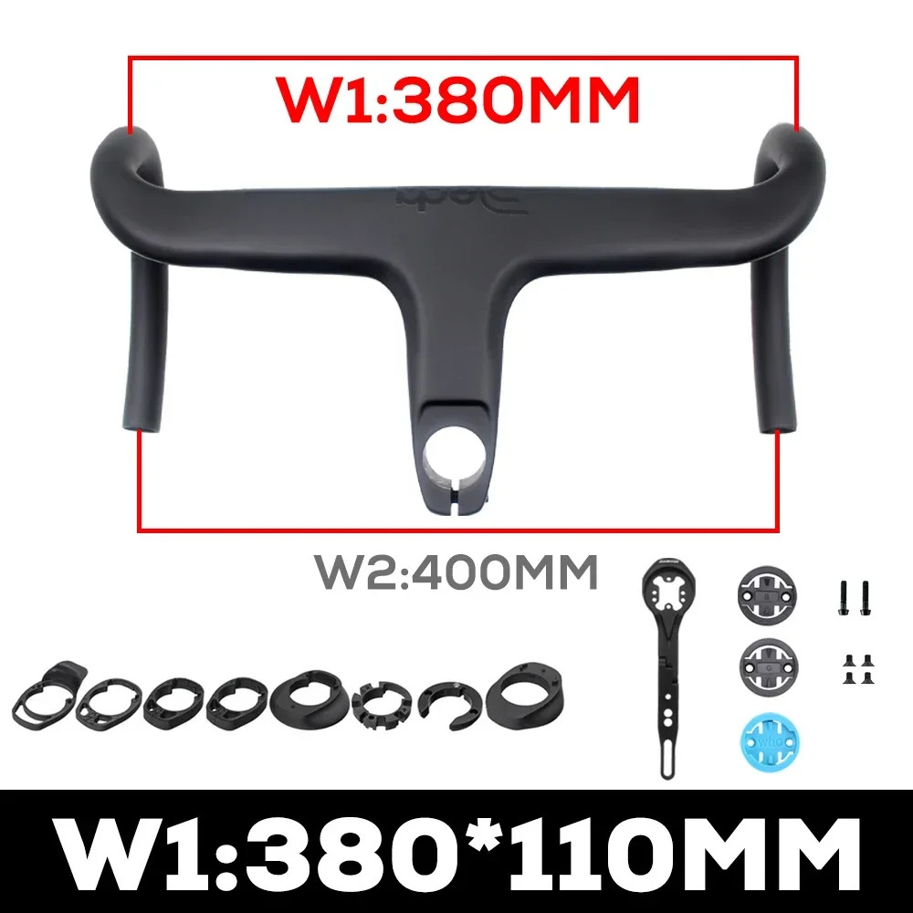 Carbon Fiber Bicycle Integrated Nternal Cable Handlebar with Spacers and Mount