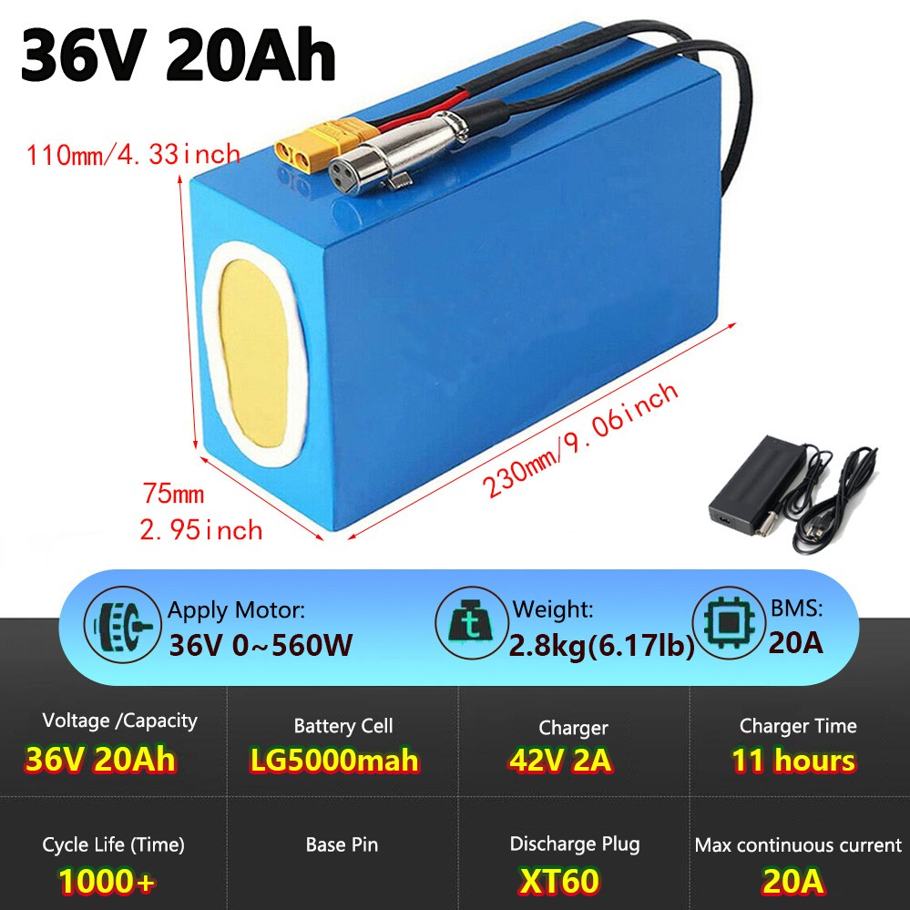 Ebike Battery 36V 48V 52V 60V 72V 40Ah 30Ah Lithium for 0-5000W Motor Waterproof