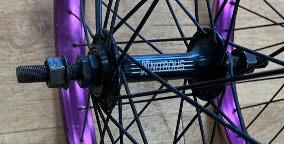 Nitrous 16″ Bike Rims – Front & Back Purple Eastern Bikes