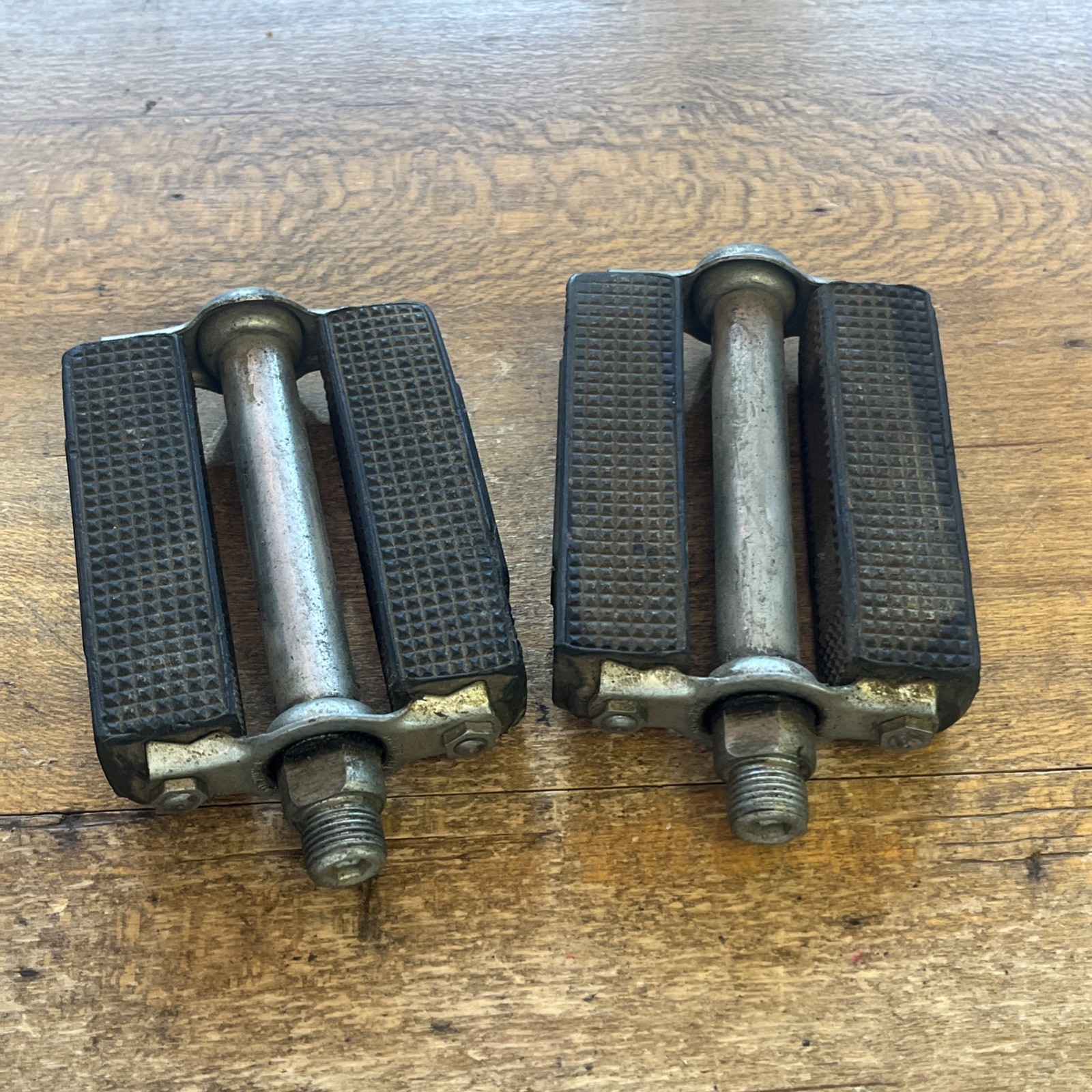 Vintage Union Block Pedals Made In Germany 9/16s English Thread 70s Schwinn