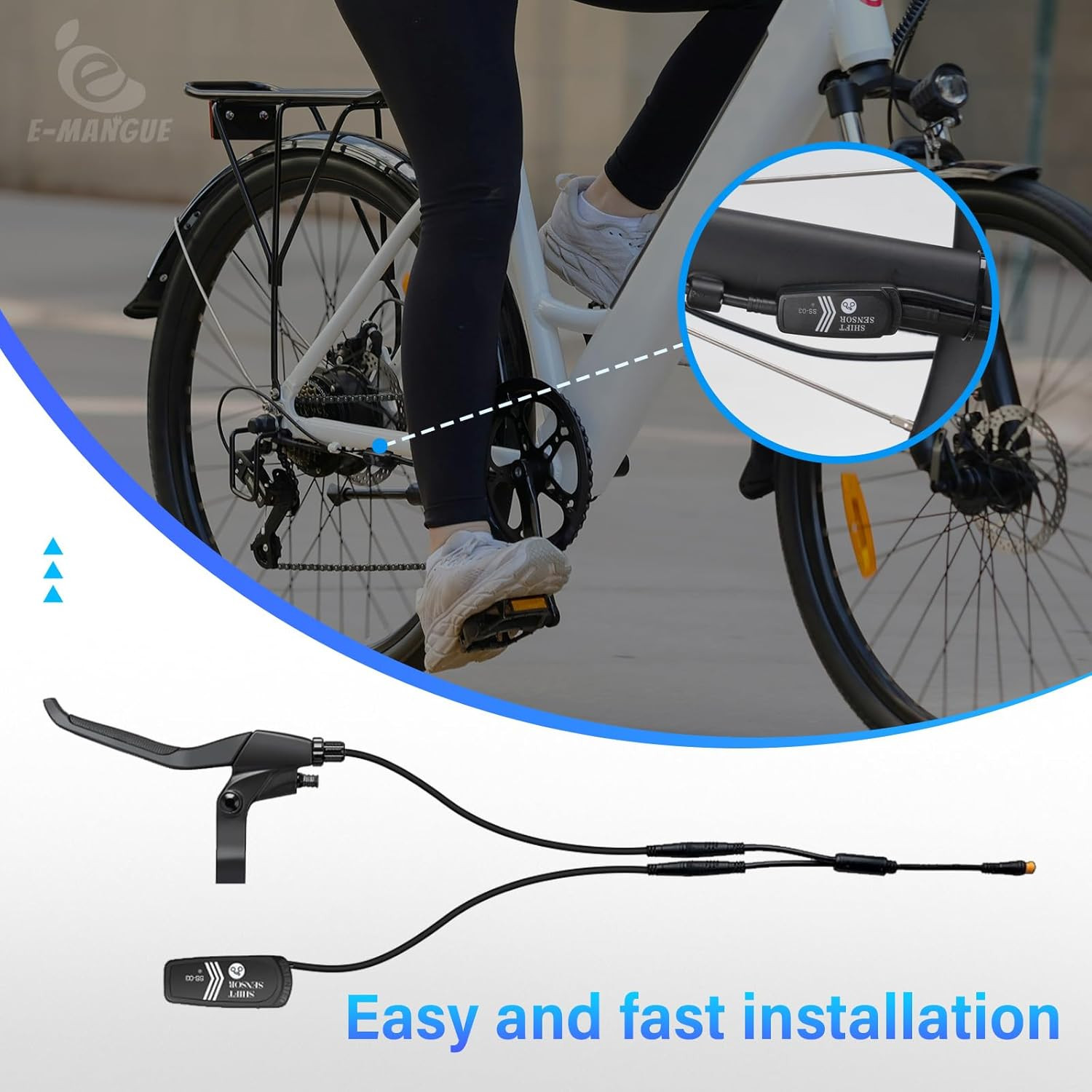 Ebike Gear Shift Sensor for BAFANG BBS01B BBS02B BBSHD, Electric Bike Gear Senso