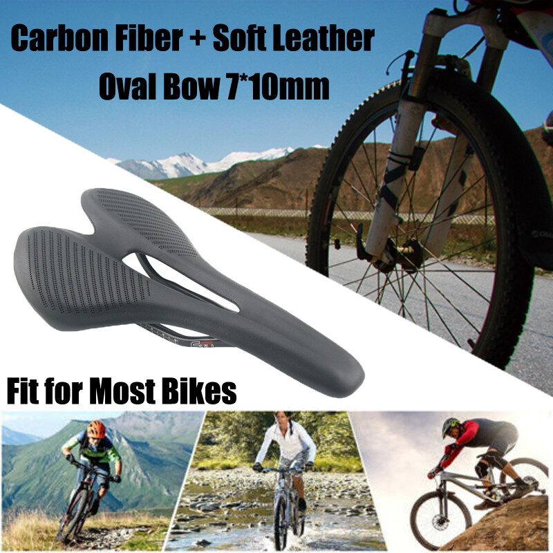 RXL Bicycle Saddle Seat Leather Road Bike MTB Carbon Ultri-light 140 for Cycling