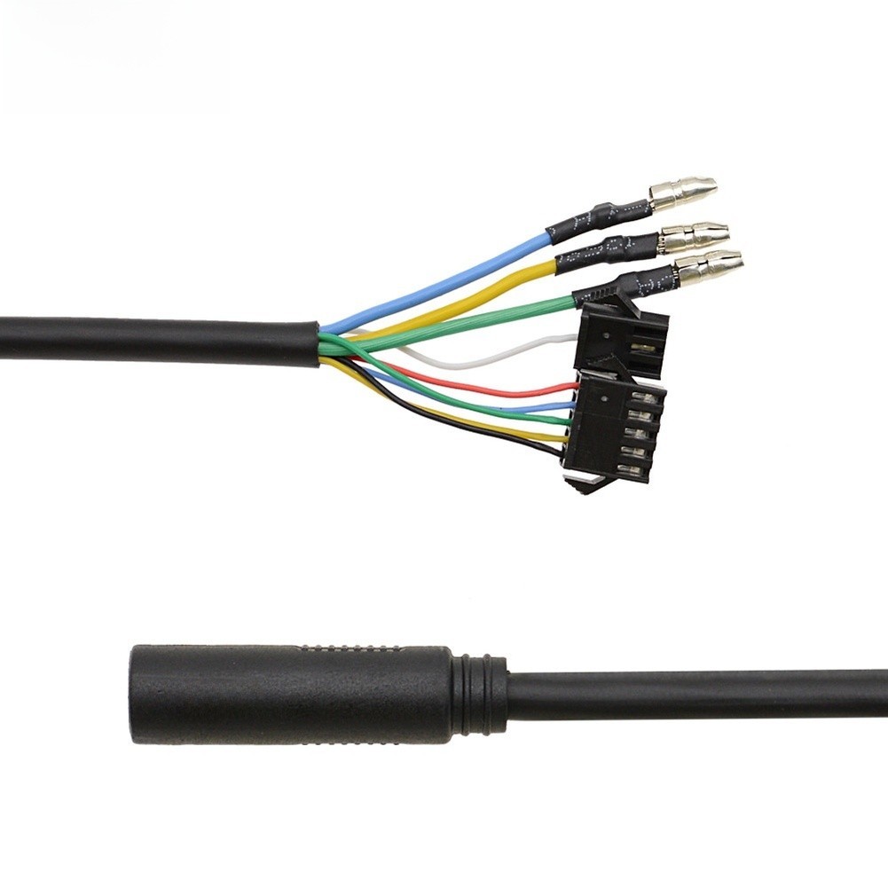 For Electric Bicycle 9 Pin Waterproof Extension Cord PTFE Insulated 70cm