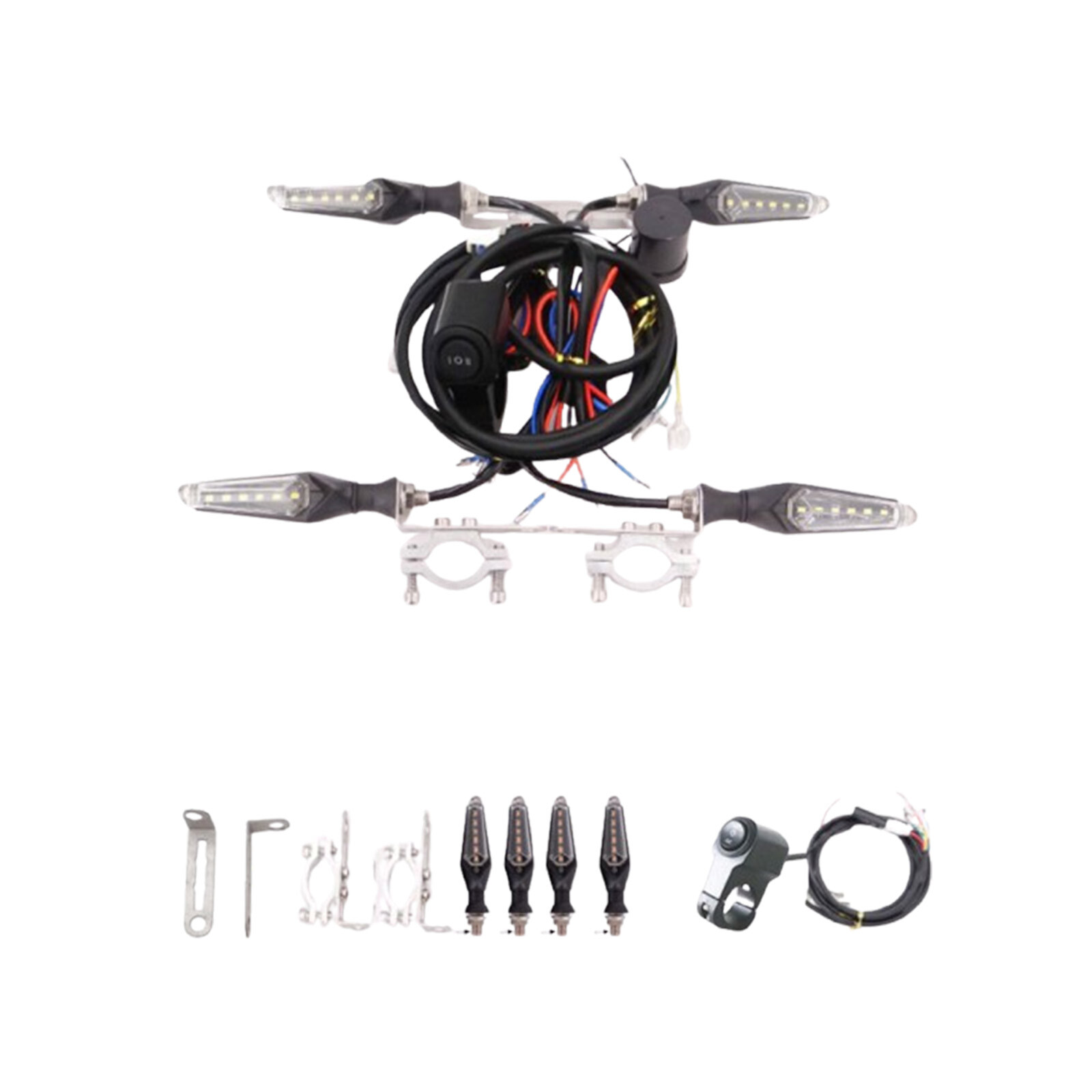 EBIKE Waterproof Cable Light Kit Front Rear Flashing Dynamic Turn Signals