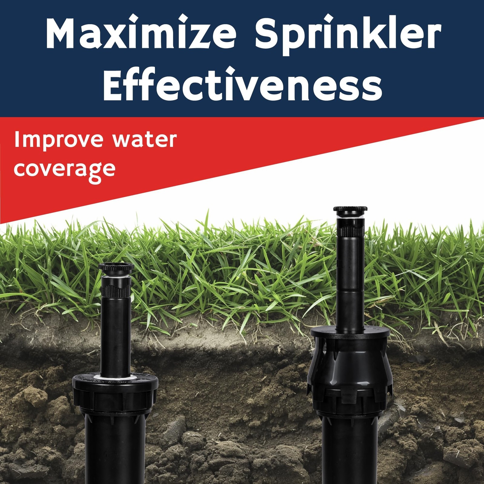 Kap-It Pop-Up Sprinkler Riser Extension – 1.5 Inch Height, No-Dig, Stackable …