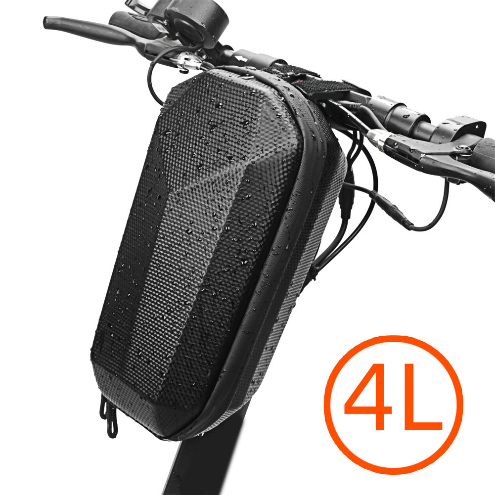 EVA Bicycle Handlebar Bag 30x13x15.5cm Hard Shell Protection Reflective Strips