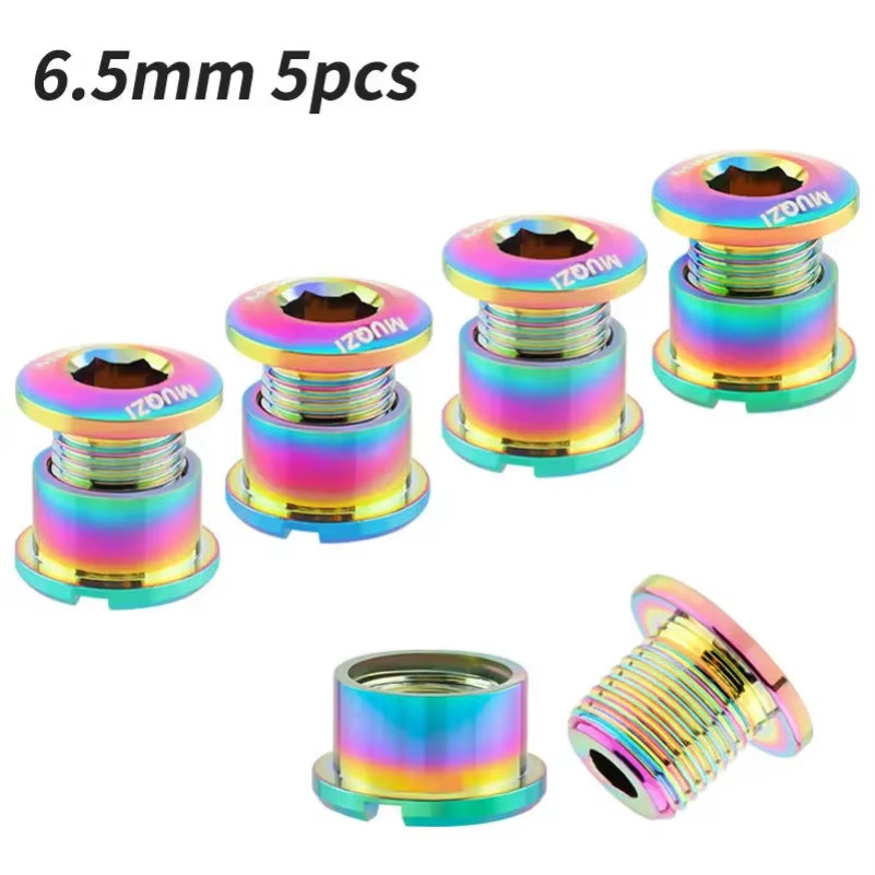 MUQZI 4/5pcs Chainring Bolts MTB Road Single Double Crank Screws 6.5/8.5mm