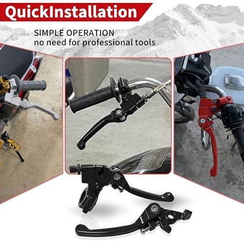 Dirt Bike Folding Clutch Brake Lever Set – 7/8″ (22mm) Aluminum Levers Black