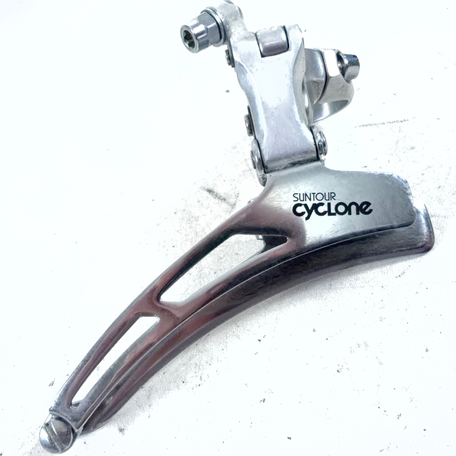 Vintage SunTour Cyclone Road Double Front Derailleur, Ø28.6mm clamp, Japan
