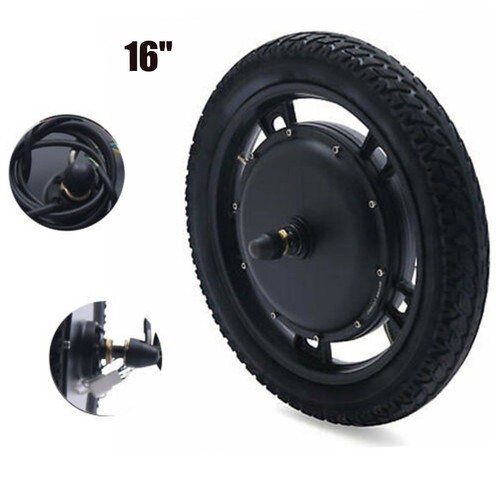 16 Inch Front Wheel Electric Bicycle Hub Motor Conversion Set 48V 1KW E-bike