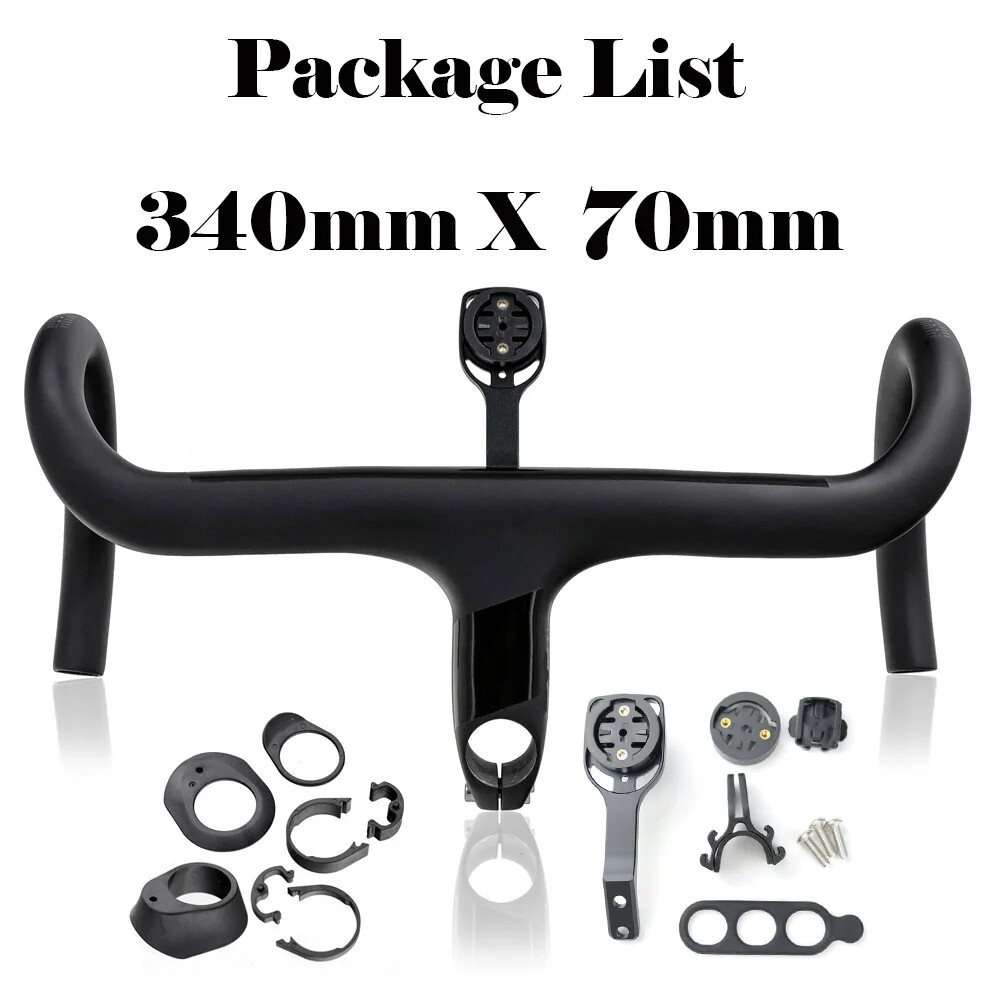 Carbon Road Bicycle Integrated Handlebar with Stem and Spacers 28.6mm 340/360MM