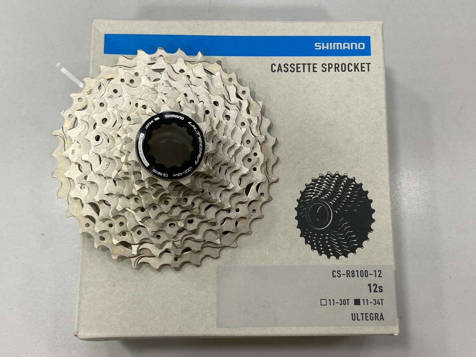 Shimano Ultegra CS-R8100 12-Speed HYPERGLIDE+ Road Cassette Sprocket (11-34T)