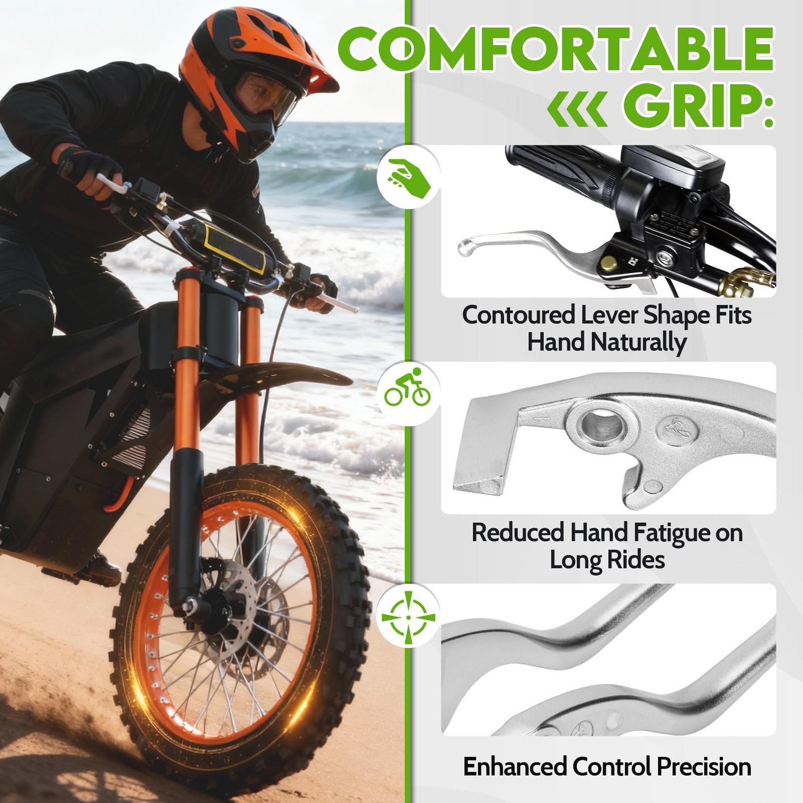Bicycle Left Right Lever Handbrake Set Lightweight E Bike Brake Handles