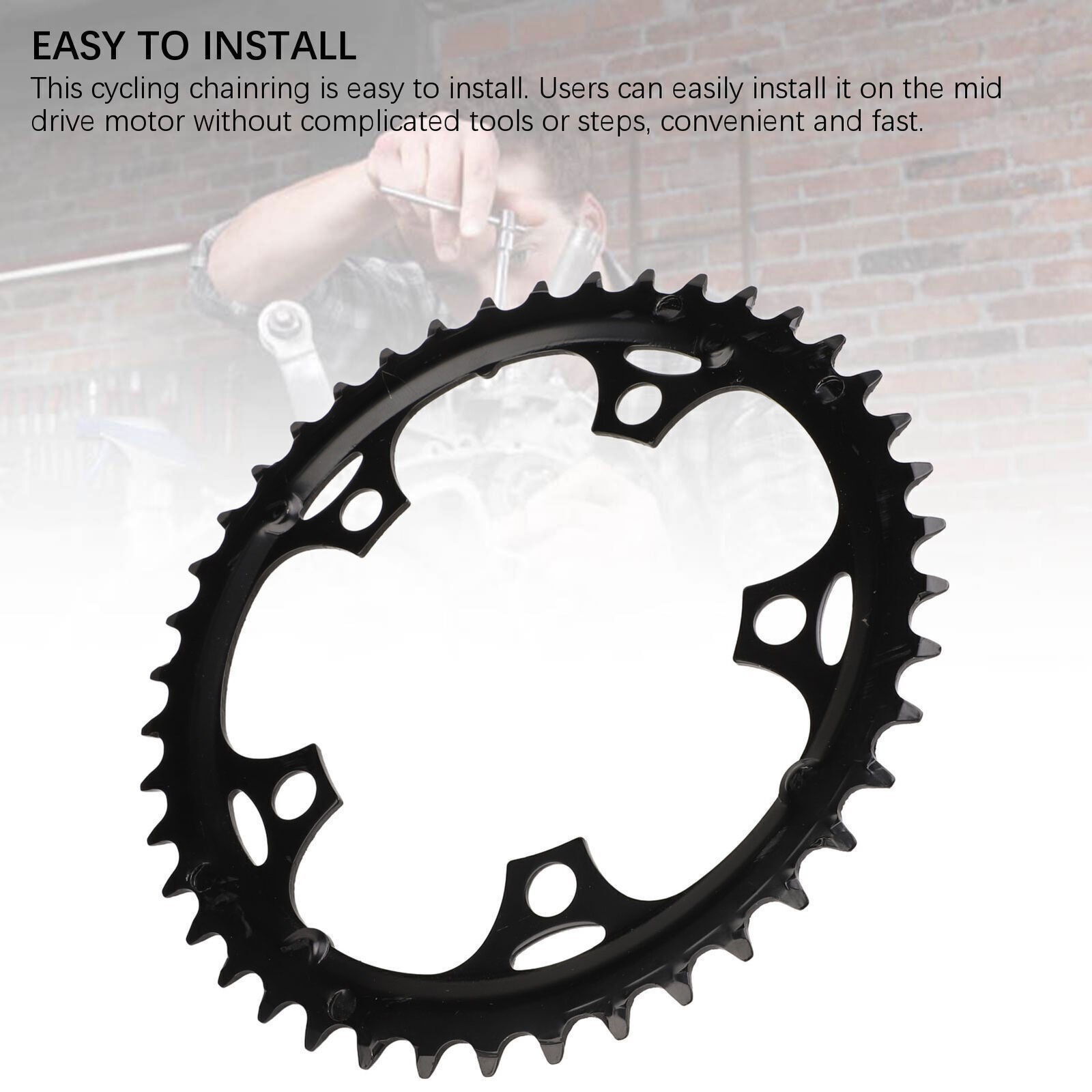 Cycling Chainwheel 42T Steel Thickened Low Noise Cycling Chainring for Tongsheng