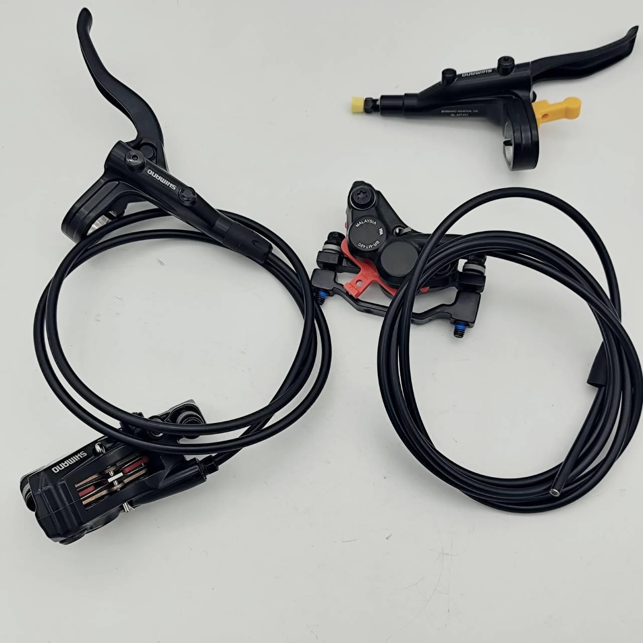 Shimano BL-MT401 & BR-MT420 4 Piston Hydraulic Disc Brake F+R Set OE packing