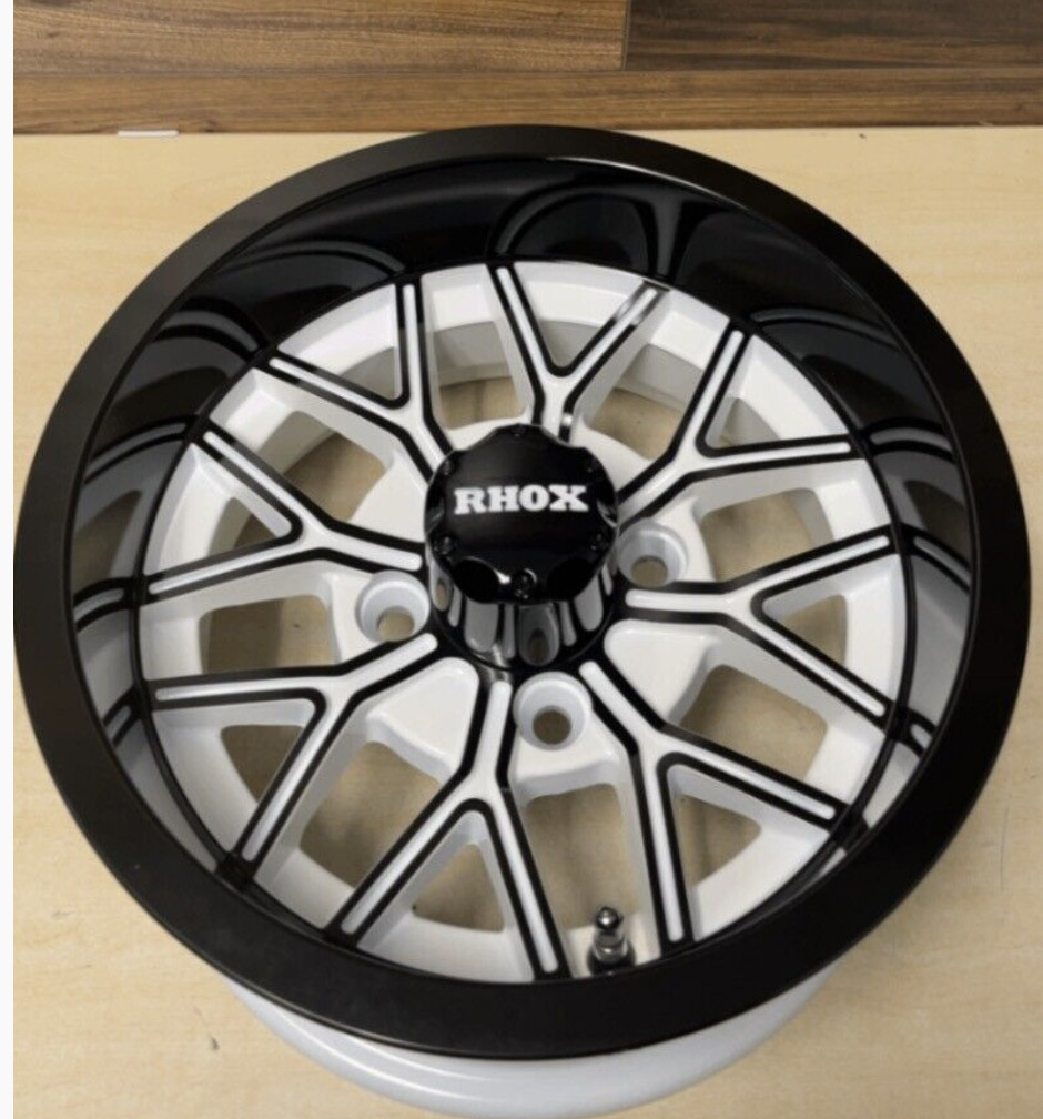 Red Hawk TIR-RX284-WB Wheel White/Gloss Black Rim