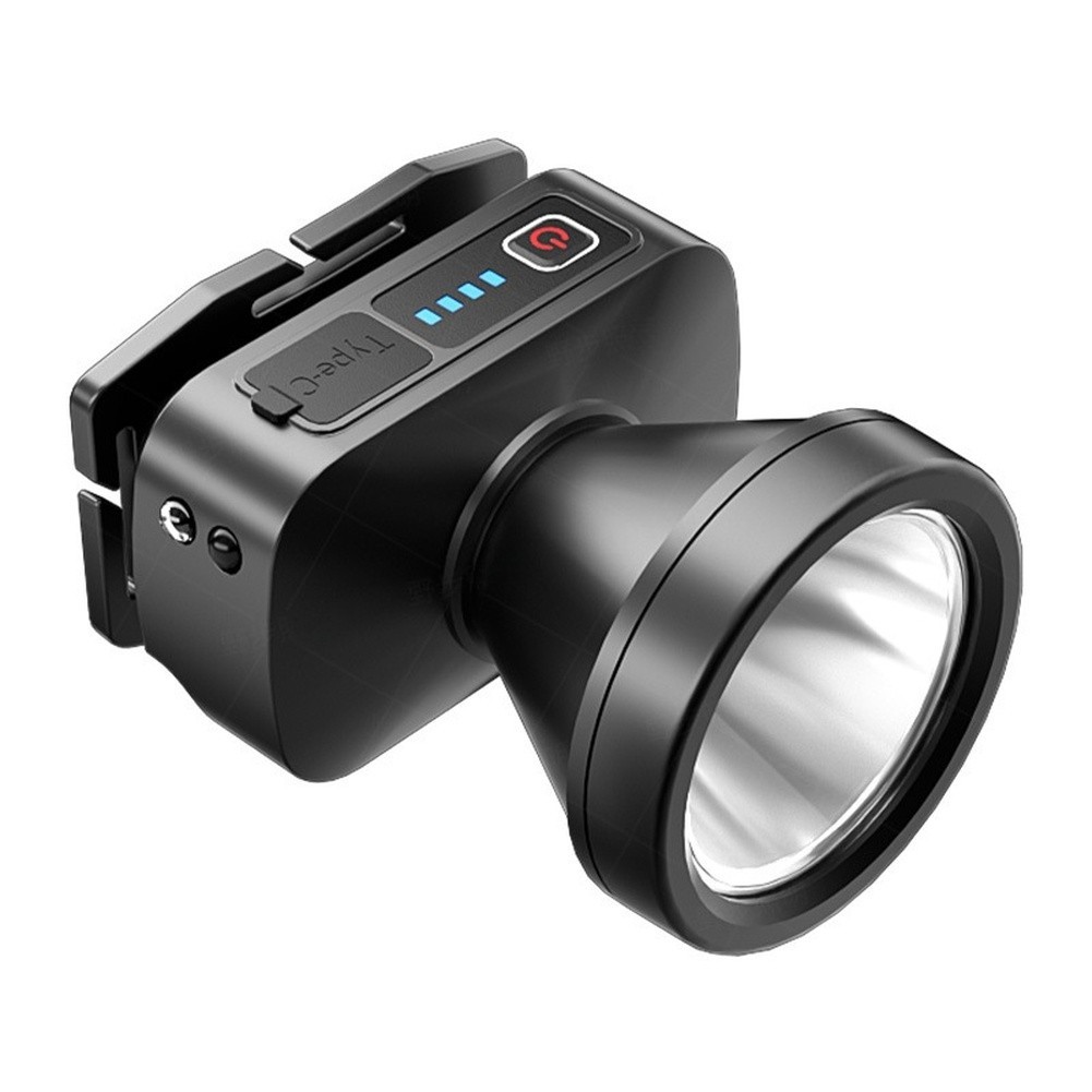 LED Headlamp Rechargeable Motion Detection Built-in Battery ABS Material