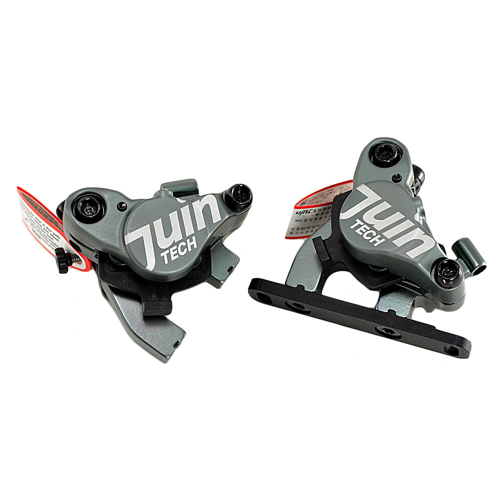 JUIN TECH F1 Hydraulic Flat mount Road CX Disc Brake set 160mm w/ Rotor ,Gray