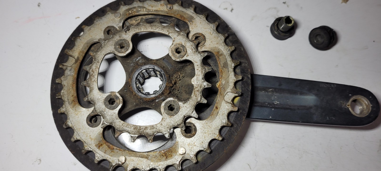 Truvativ Hussefelt Crankset 175mm Crankset Crank Arms MTB DH Bike 22T-32T ISIS