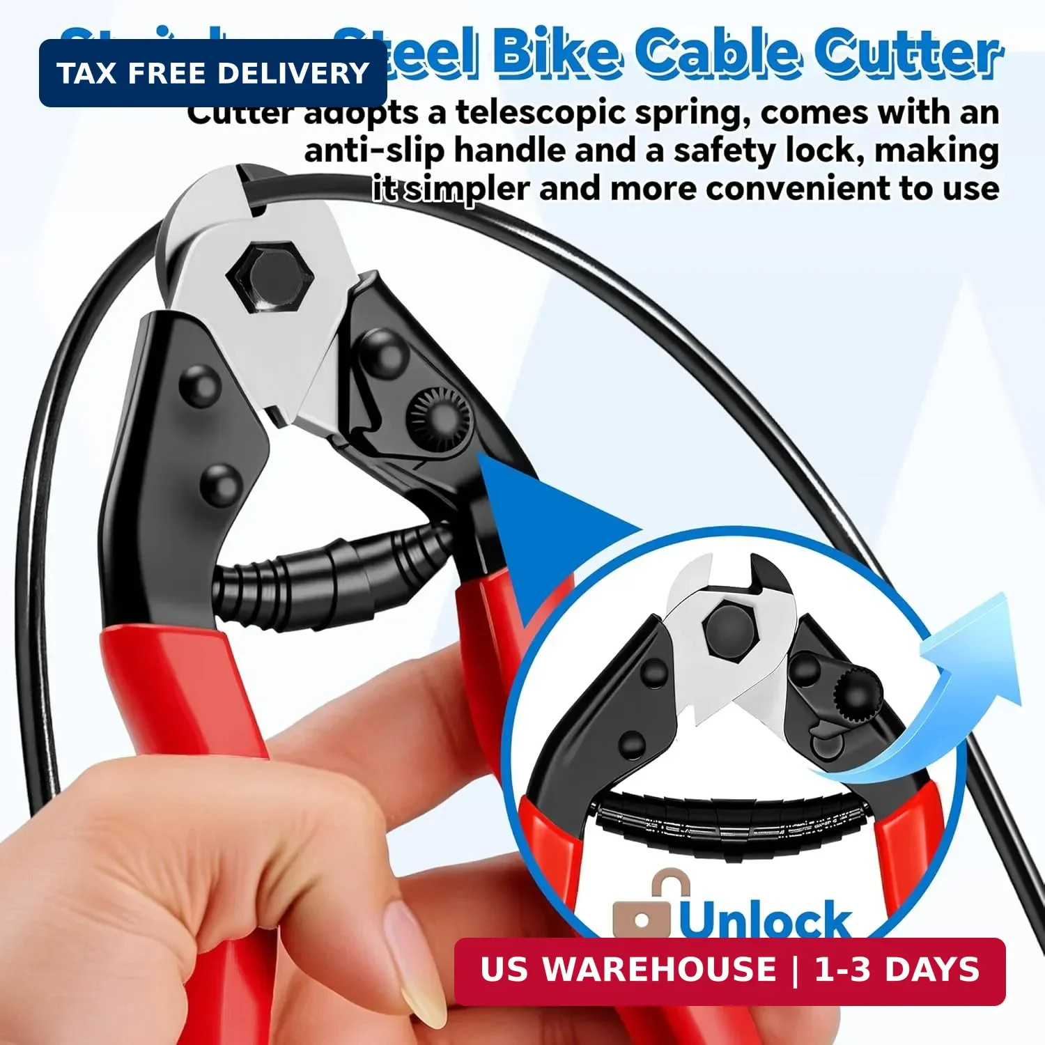 103Pcs Bike Brake Cable Kit with Stainless Steel Wire Cutter, Including Brake an