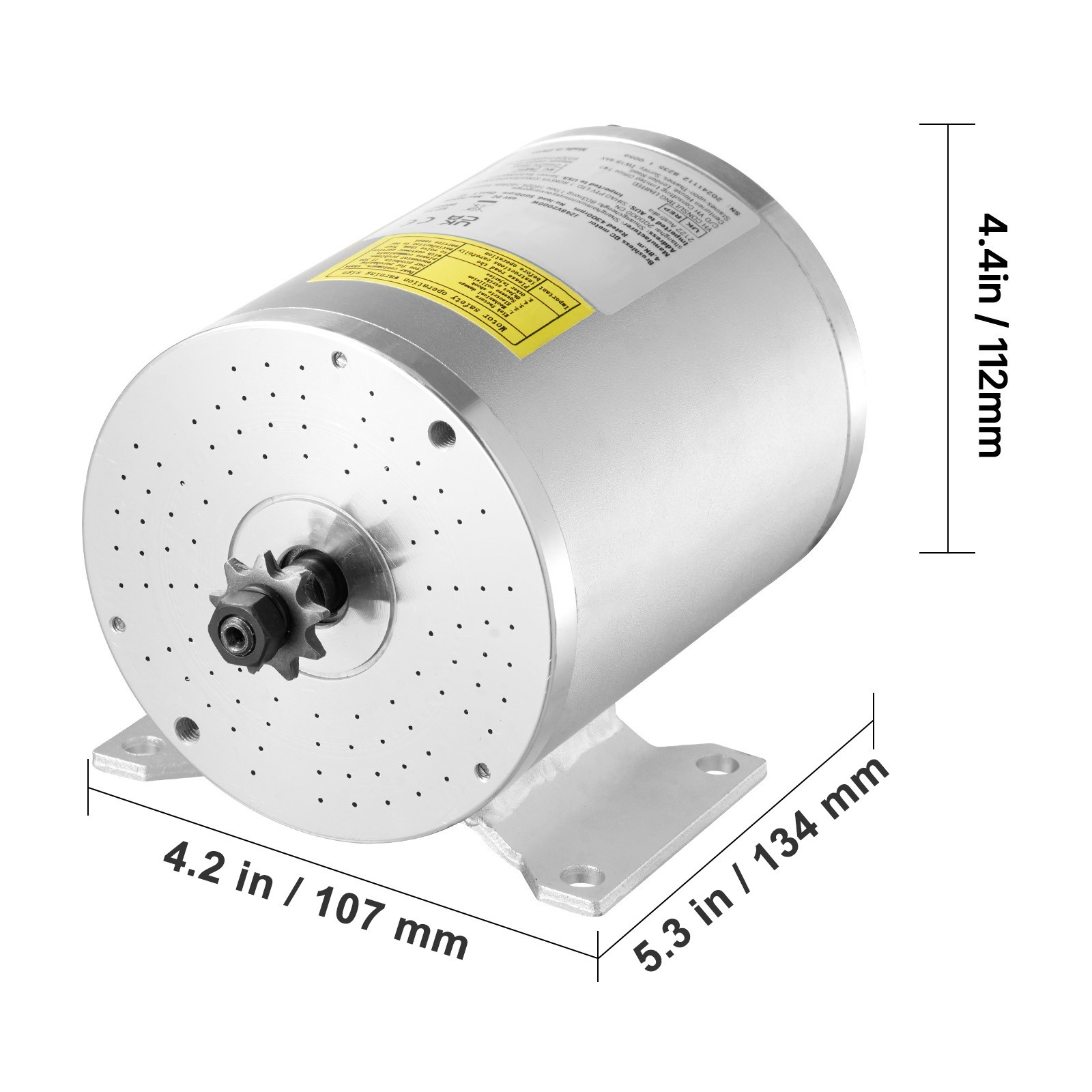 2000W Electric Brushless DC Motor Kit 48V 4300rpm Motor with Upgraded Controller