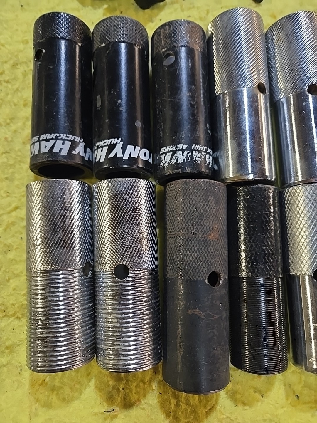 Bmx Axle Pegs Lot Of 14 Misc Thread-On Used
