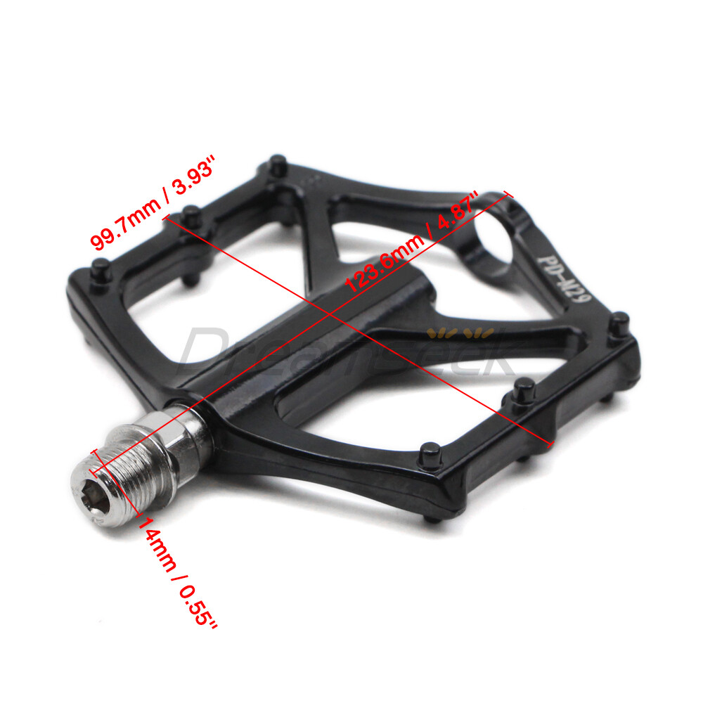 MTB Bike Pedal 9/16″ DU Bearing Sealed Flat Platform Mountain Bicycle Aluminum
