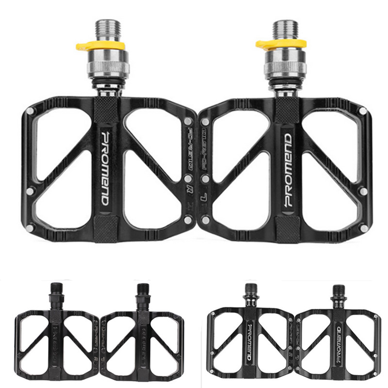PROMEND Folding Bike Pedals Quick Release MTB Road Bicycle Flat Pedals 3 Bearing