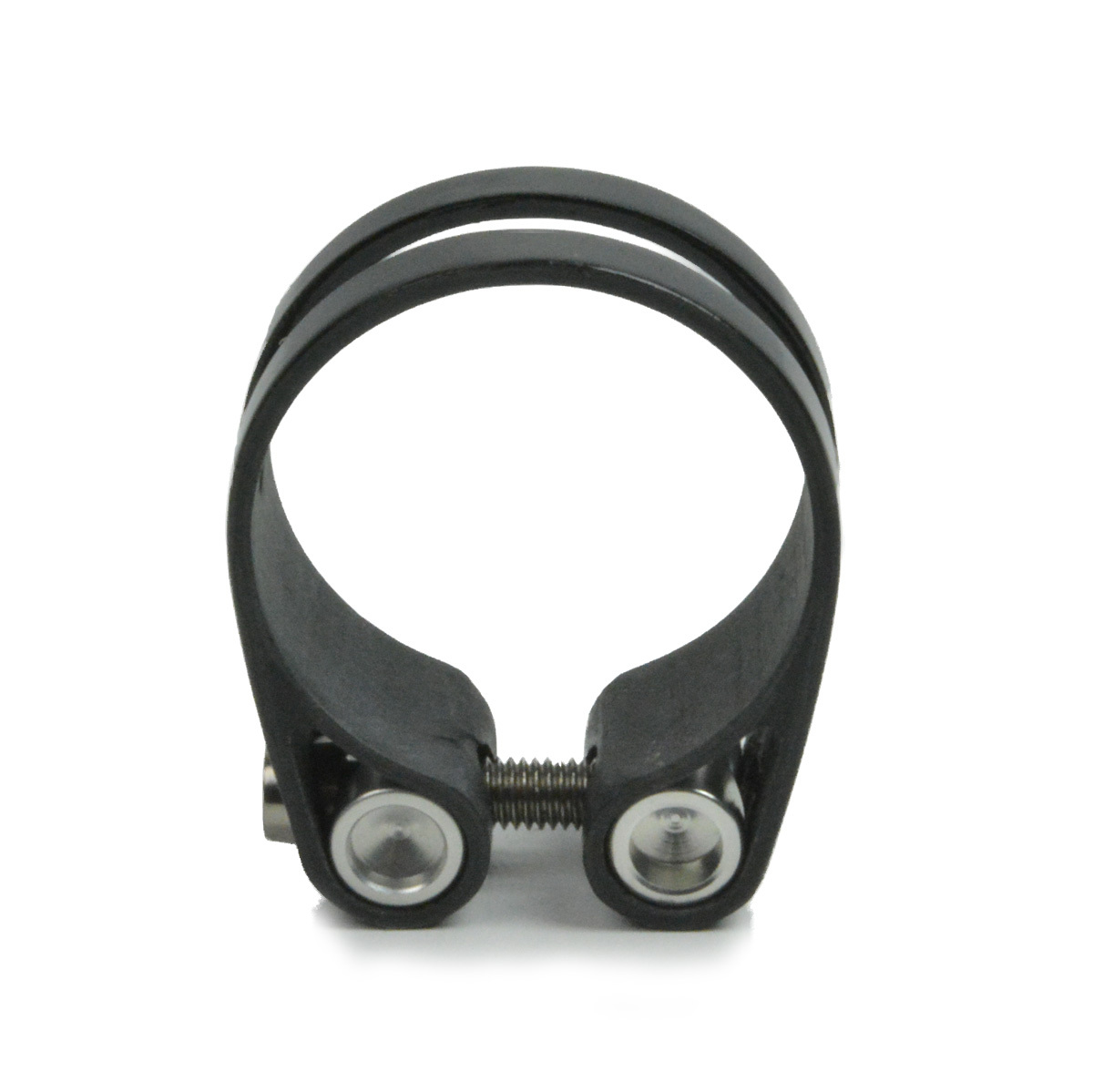 OMNI Racer WORLDS LIGHTEST Carbon Titanium Seatpost Clamp: 31.8-32mm GLOSSY 11g