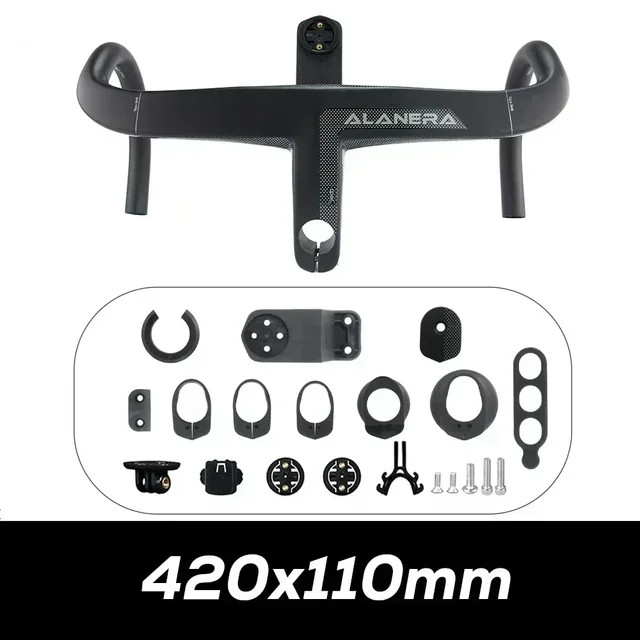 Carbon Road Bicycle Integrated Drop Bar Internal Wiring with Comput Holder