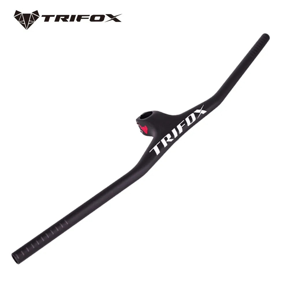 Angle-17° MTB Bicycle One-shaped Integrated Handlebar Stem 3K Matte 600-800mm