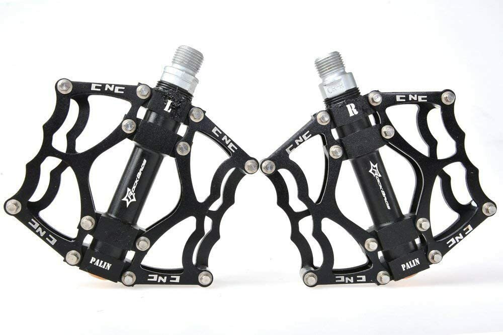 ROCKBROS Bike Pedal Aluminum Alloy 9/16″ Anti-slip Pedals 2 Sealed Bearings