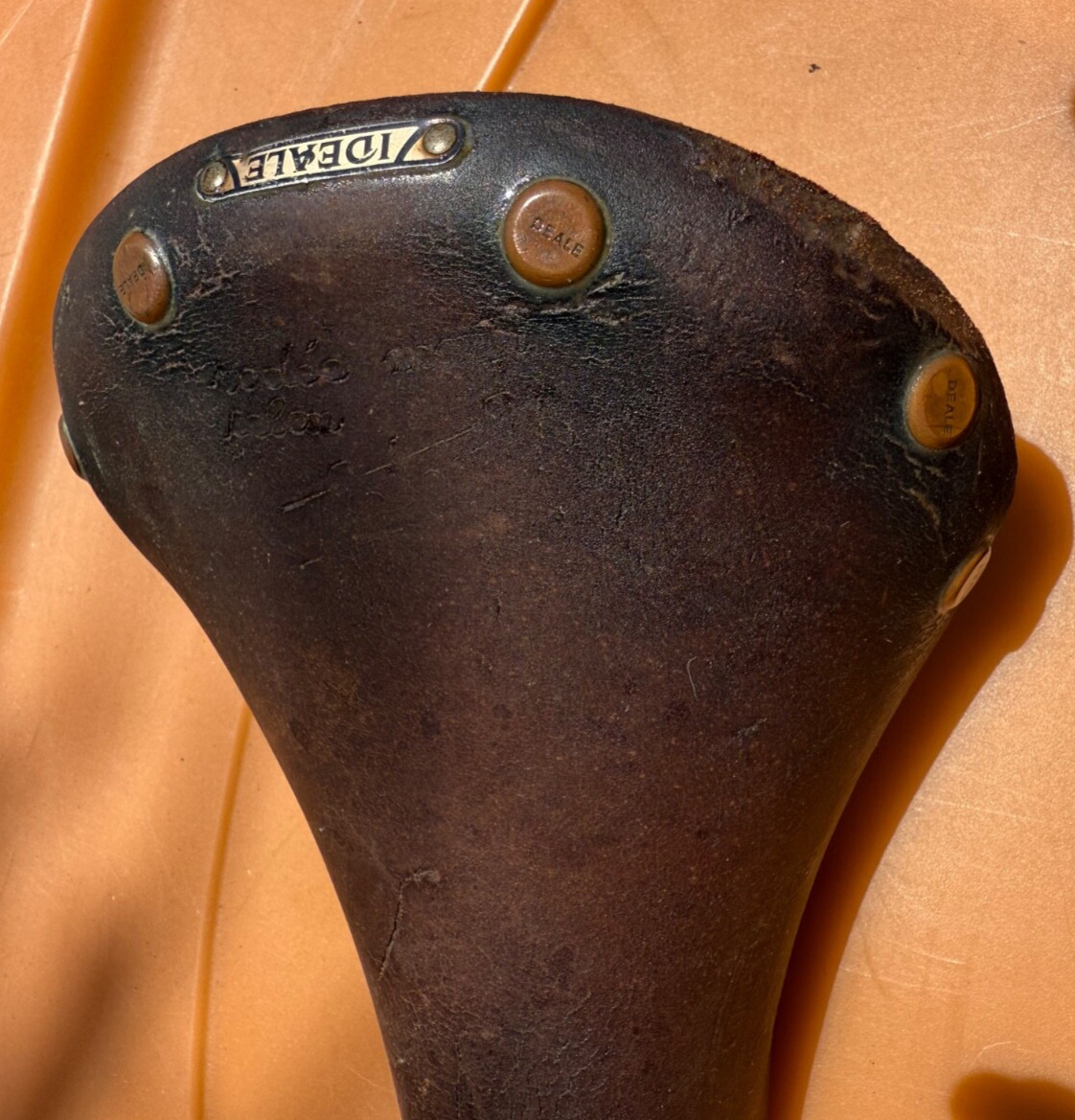 Ideale 90/Aluminum Daniel Rebour Autographed Saddle «special competition» Brown