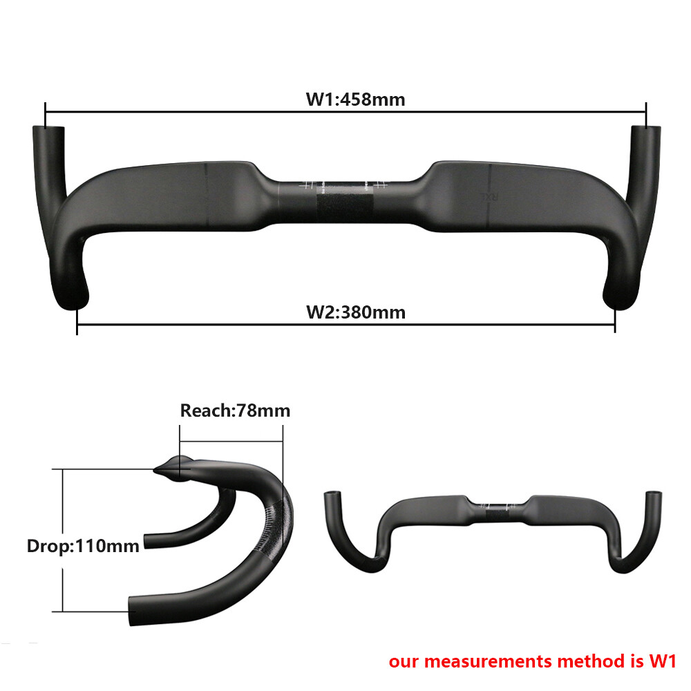 road carbon drop handlebar 31.8 inner routing racing bike bent bar USA stock